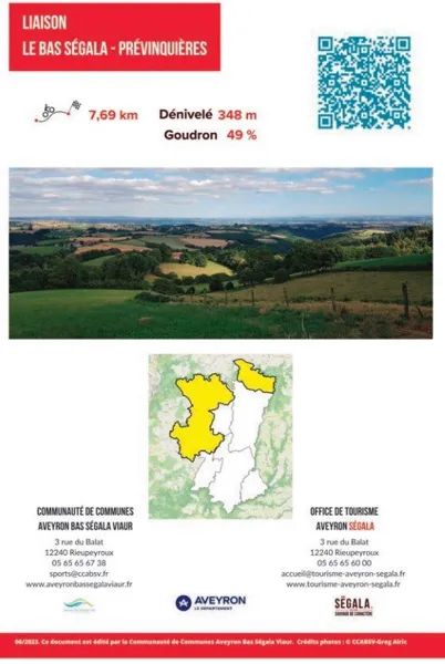circuit de liaison VTT VAE Prévinquières / Le Bas Ségala Prévinquières Occitanie