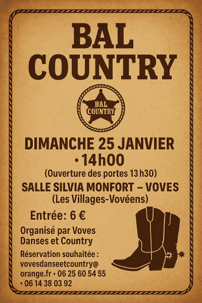 Bal vintage Voves Danse et Country
