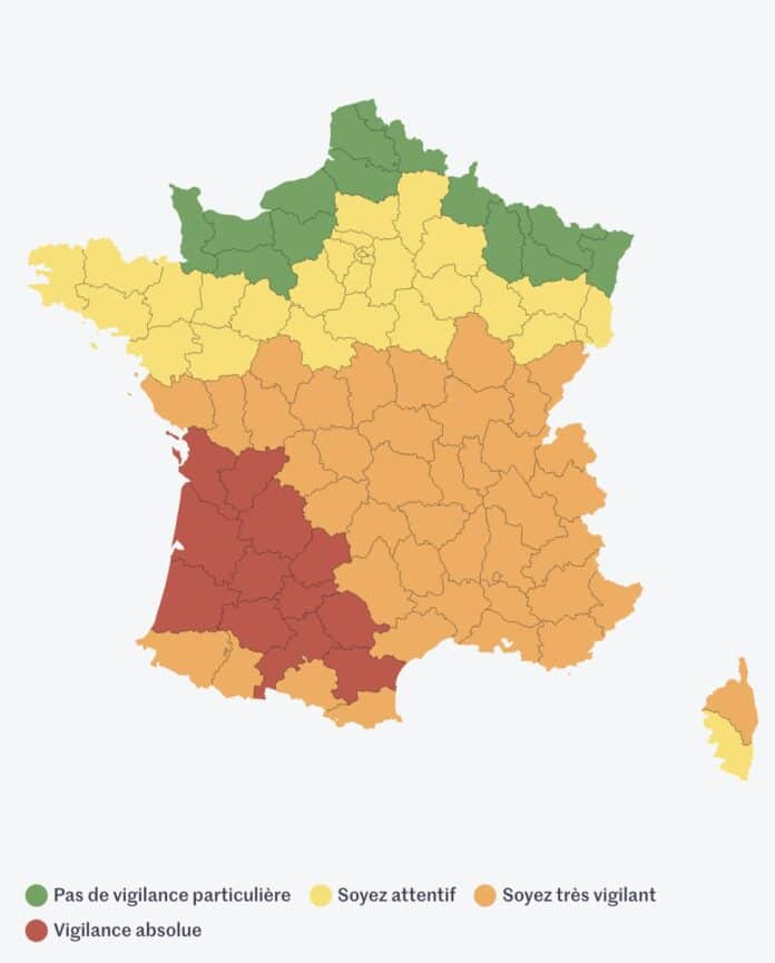 canicule carte france