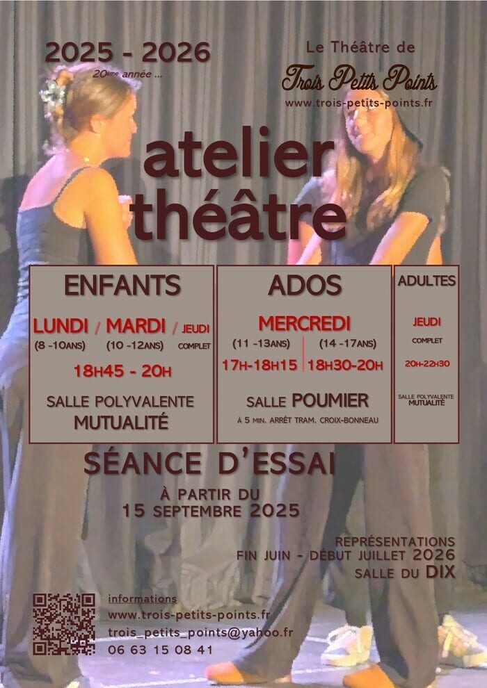 Atelier théâtre 2025-2026 Ecole Elémentaire Mutualité