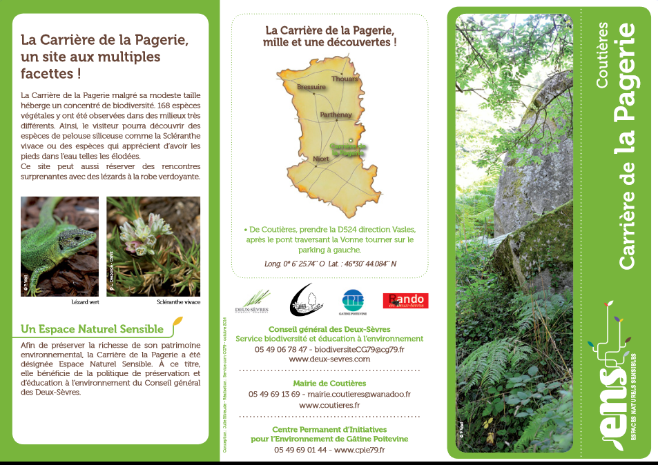 Sentier d'Interprétation de la Carrrière de la Pagerie Les Châteliers Nouvelle-Aquitaine