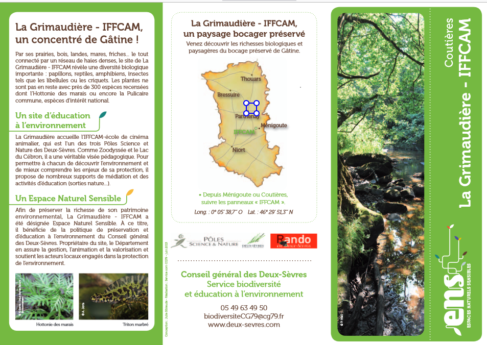 Sentier d'Interprétation de la Grimaudière IFFCAM Les Châteliers Nouvelle-Aquitaine