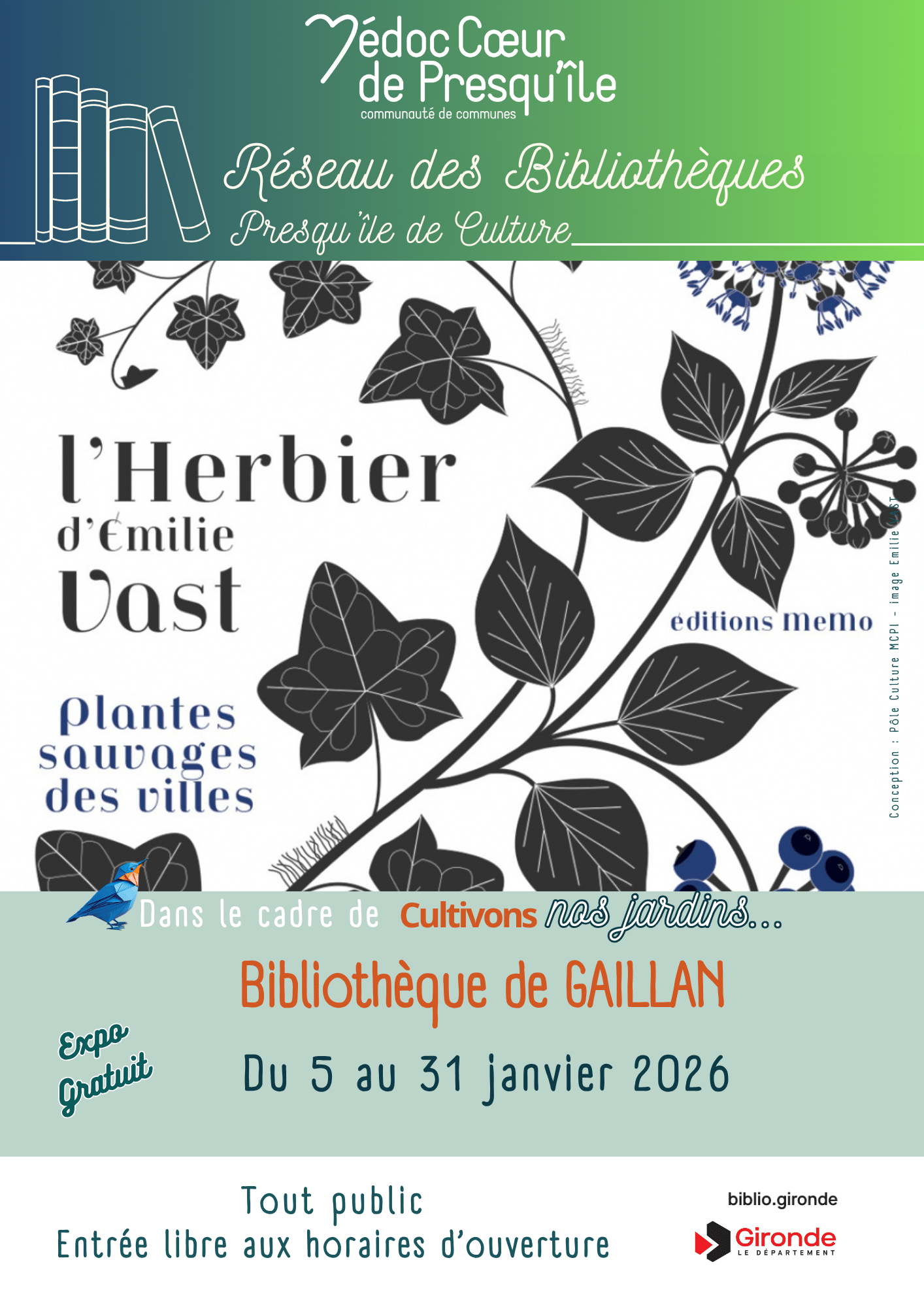 Expo les herbiers d'Emilie VAST les plantes sauvages des villes