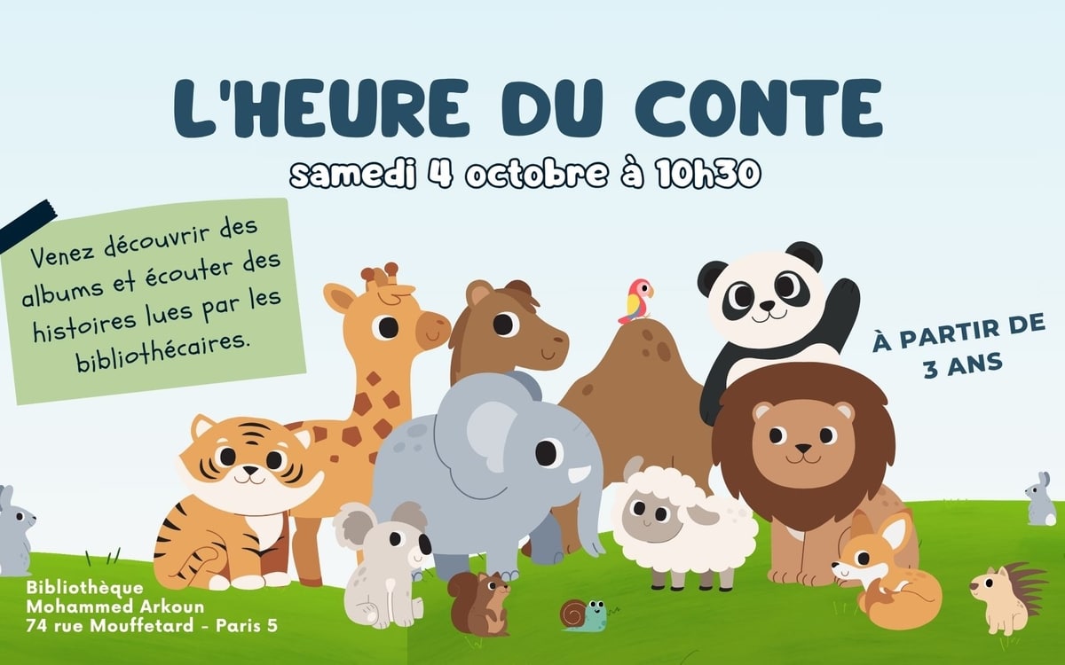 Heure du conte Bibliothèque Mohammed Arkoun  Paris
