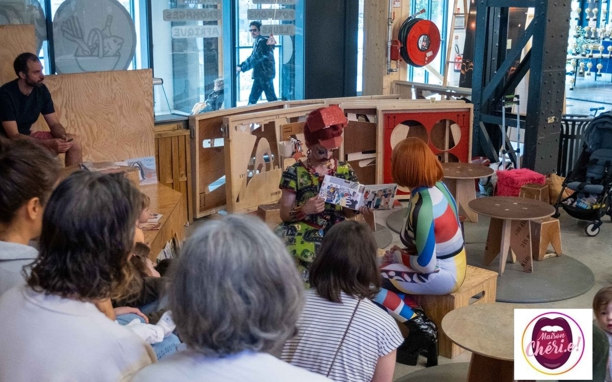Lectures de contes par des artistes drag queens et drag kings avec le collectif Maison Chéri.e Bibliothèque Aimé Césaire  Paris
