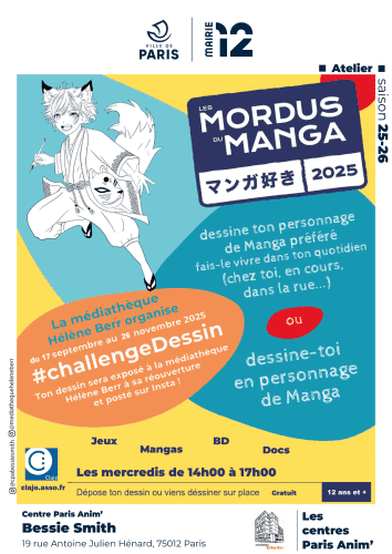 Affiche - Les Mordus du Manga #ChallengeDessin