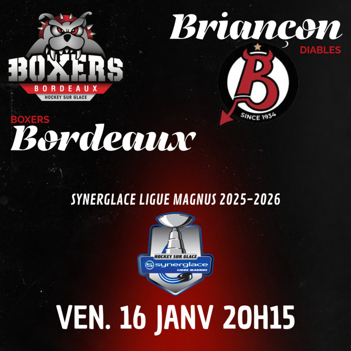 Boxers de Bordeaux VS Diables de Briançon Patinoire Mériadeck Bordeaux