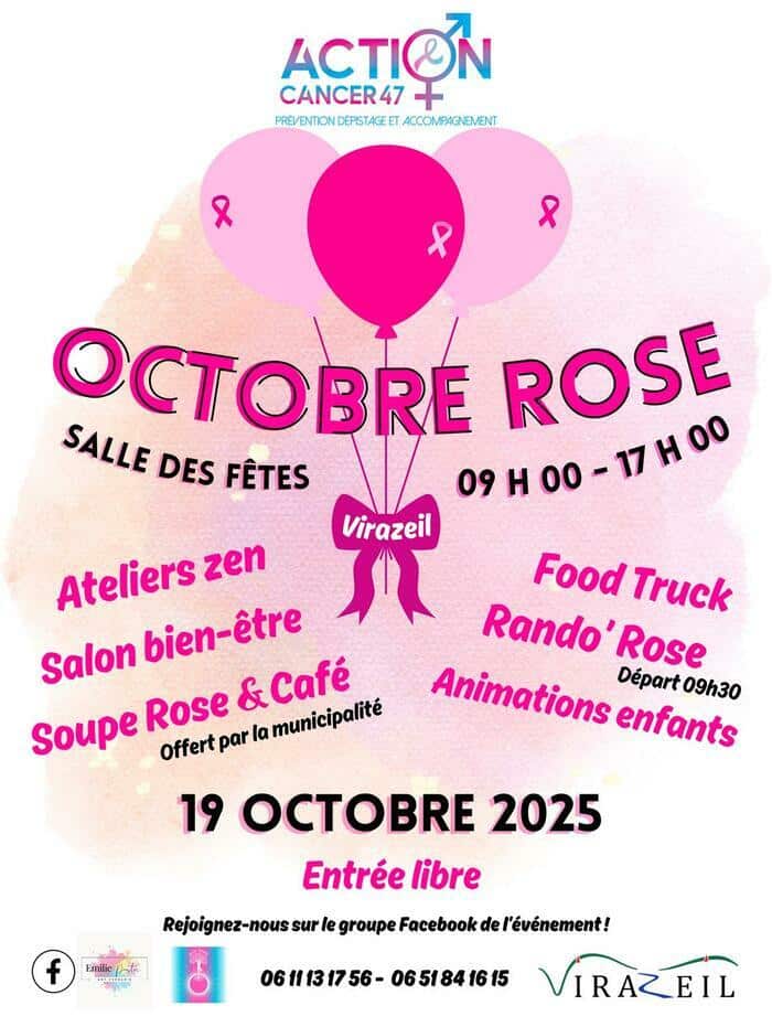 Salon Bien-Être Octobre Rose Rue des écoles Virazeil Virazeil