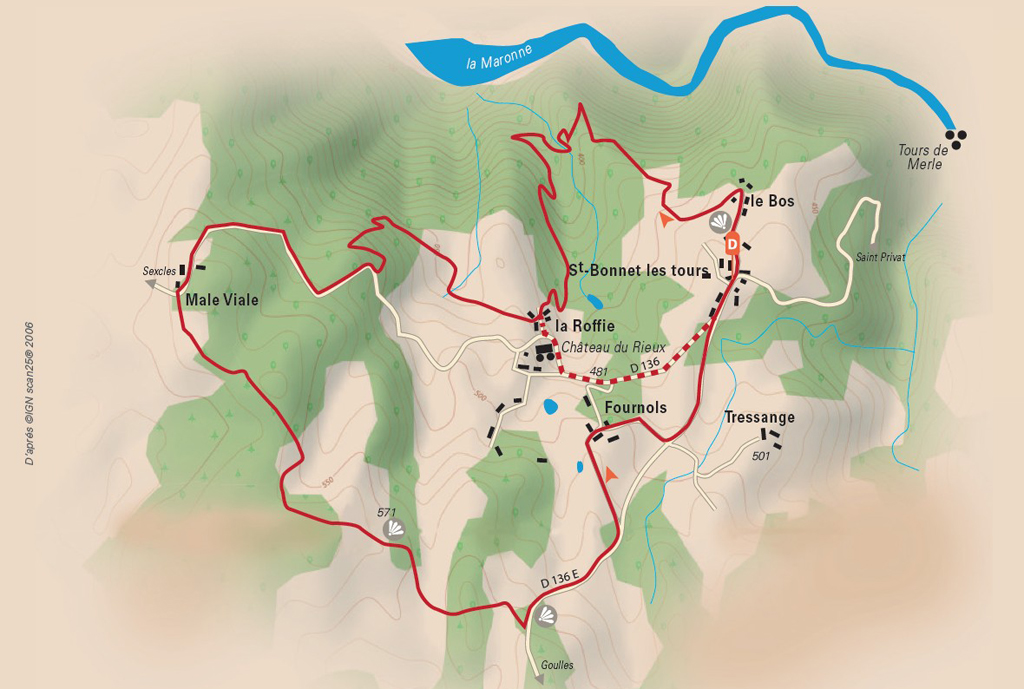 Sentier de la Croix de Laval Saint-Bonnet-les-Tours-de-Merle Nouvelle-Aquitaine