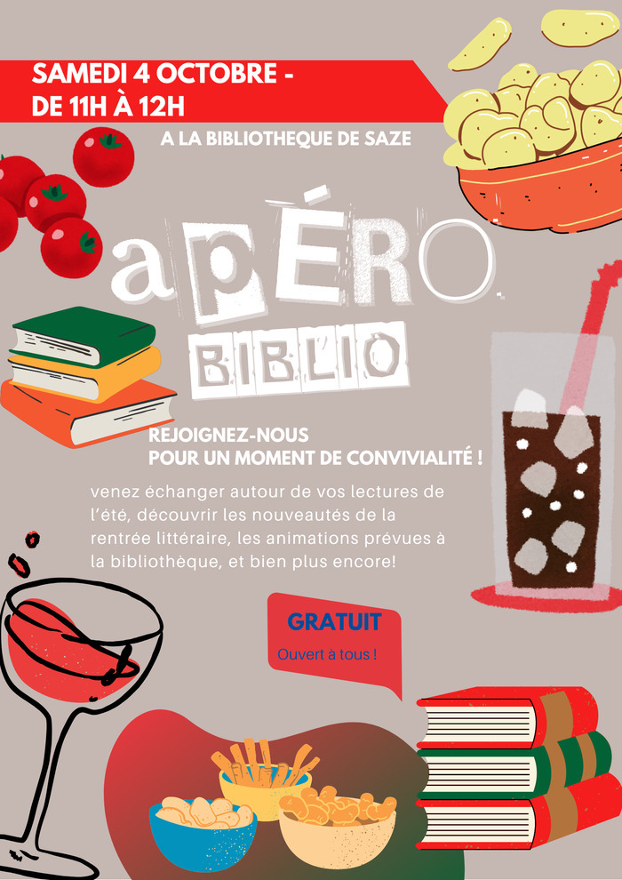 Apéro Biblio Bibliothèque municipale De Saze Saze