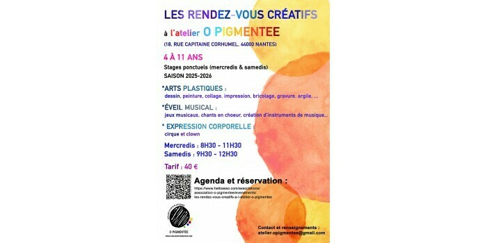 Les rendez-vous créatifs - Atelier O Pigmentée Atelier d'Arts Plastiques O Pigmentée