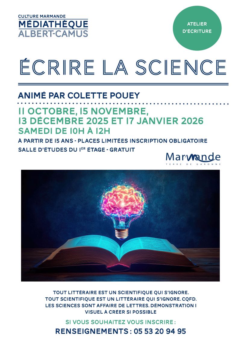 Atelier d'écriture "Ecrire la Science " à la Médiathèque