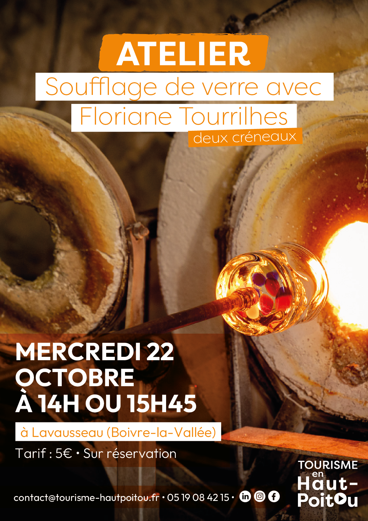 Atelier d'initiation au soufflage de verre