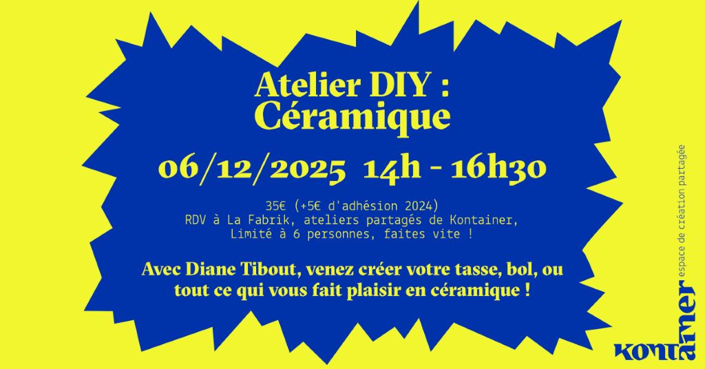 Atelier Diy Céramique avec Diane Tibout