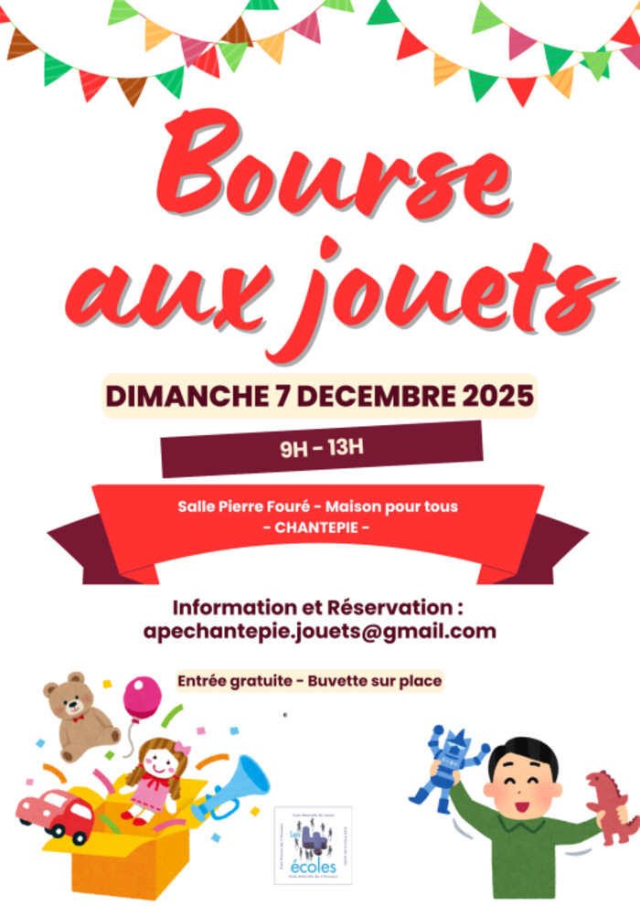 Bourse aux jouets - Dimanche 7 décembre 2025 - Maison Pour Tous Salle Pierre Fouré - Maison pour Tous Chantepie