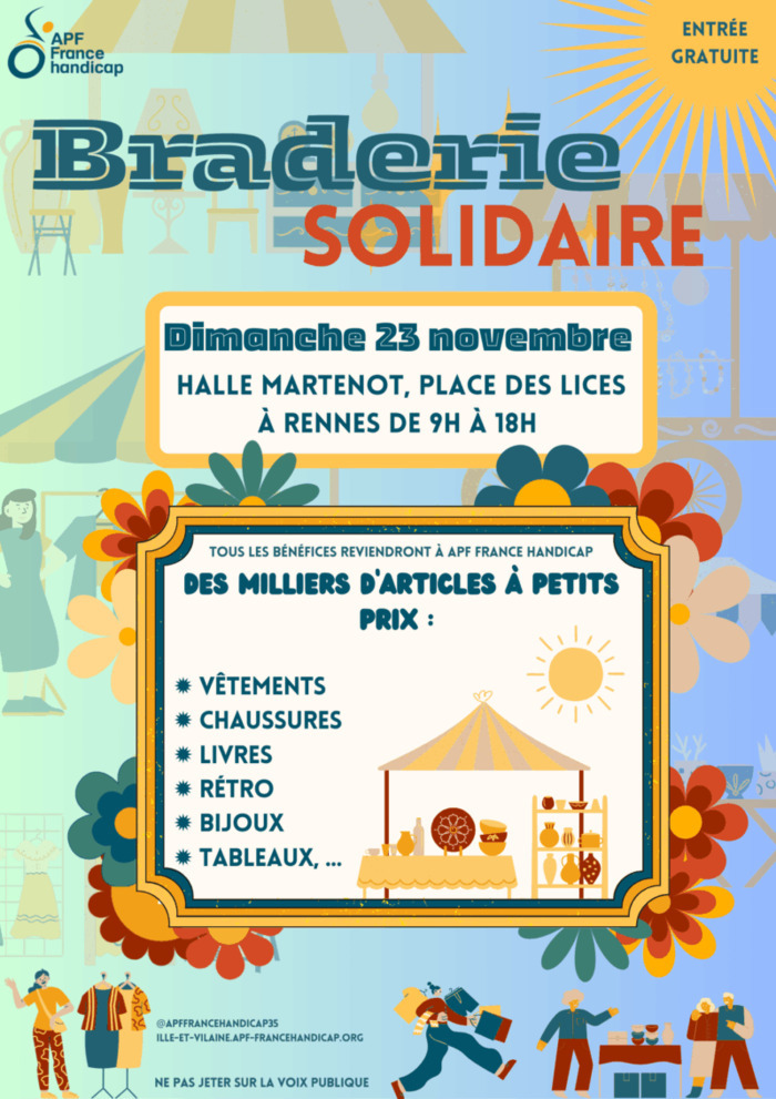 Braderie Solidaire Halle Martenot Rennes