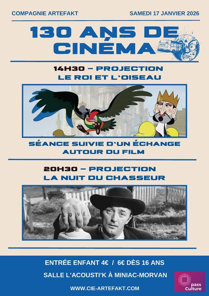 Cinéma : 130 ans de cinéma L'Acousti'k Miniac-Morvan
