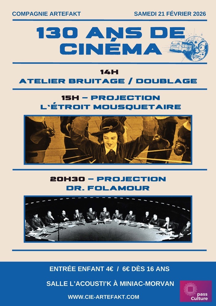 Cinéma : 130 ans de cinéma L'Acousti'k Miniac-Morvan