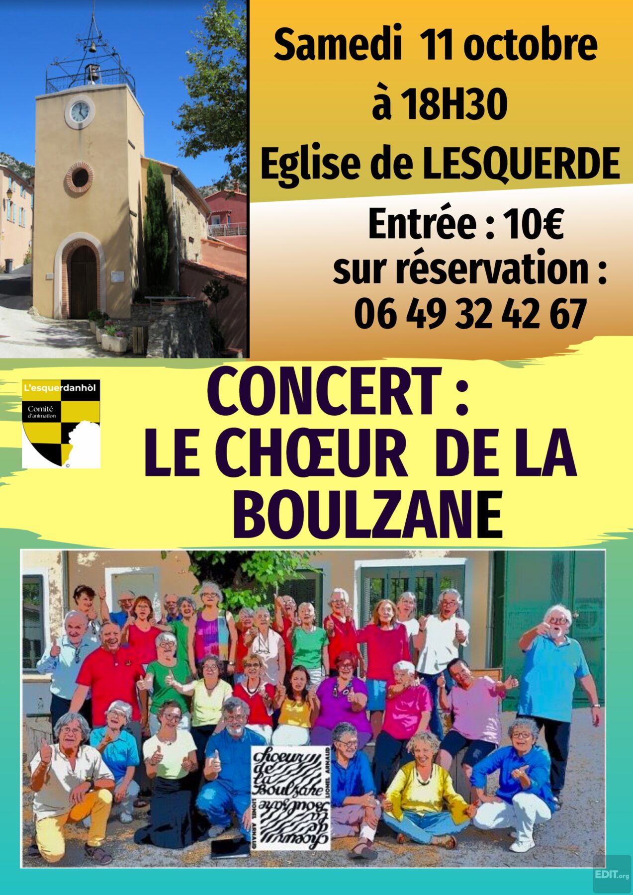 CONCERT CHŒUR DE LA BOULZANE LESQUERDE Grand rue du Capitoul Lesquerde 2025-10-11 CONCERT CHŒUR DE LA BOULZANE LESQUERDE