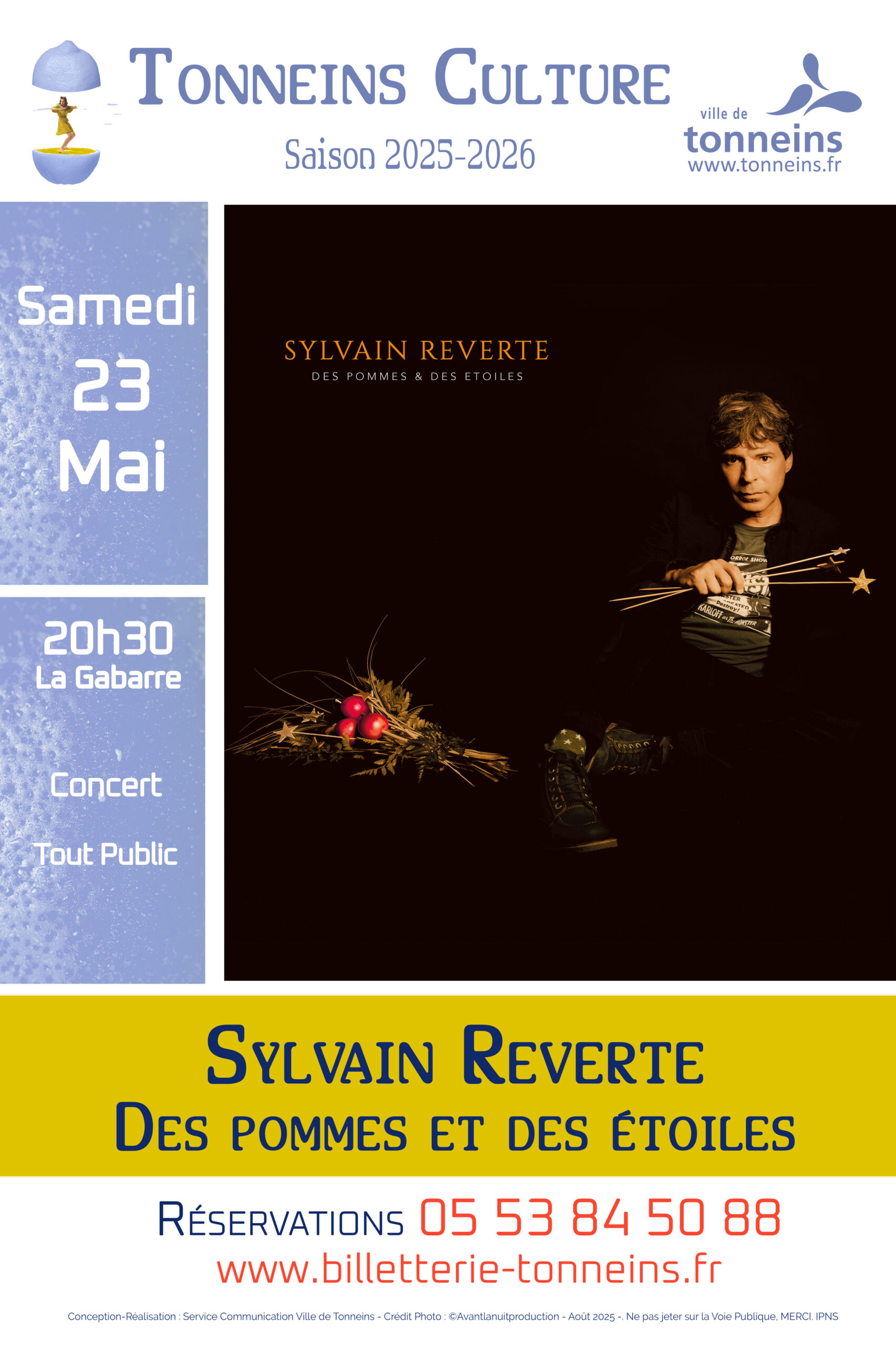 Concert Sylvain Reverte "Des pommes et des étoiles"