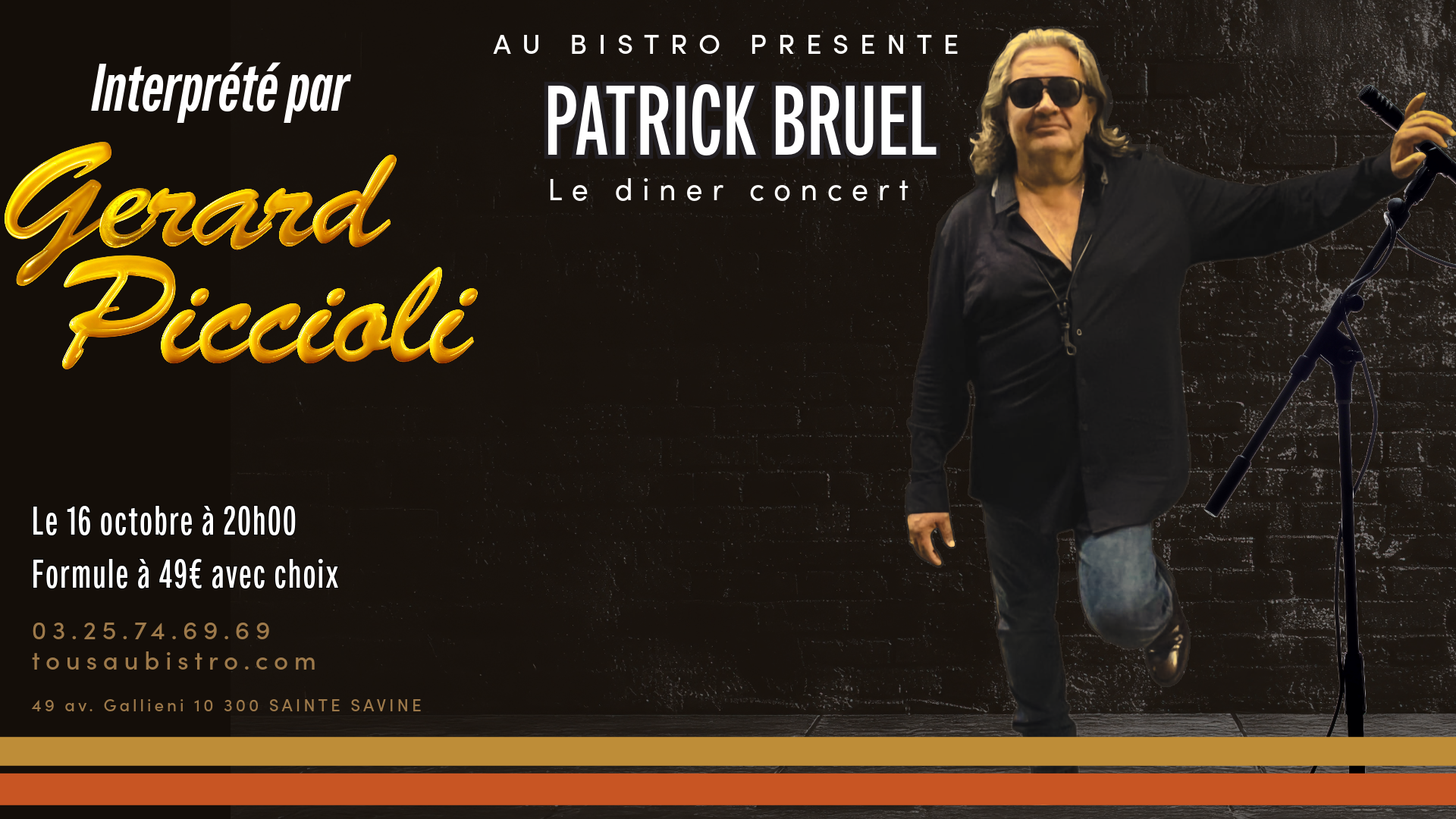 Dîner Concert Gérard Piccioli au Bistro