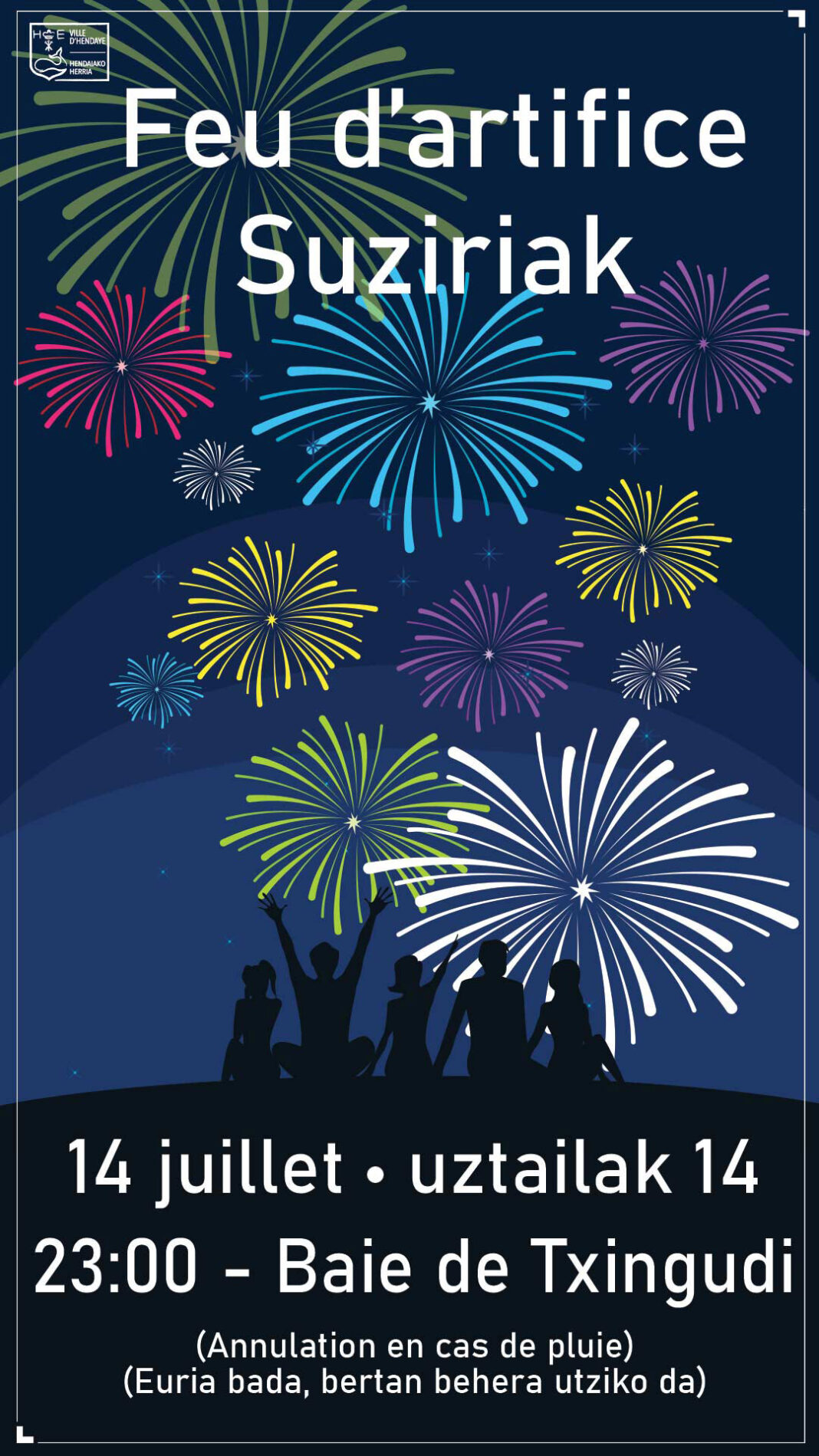 Feu d’artifice Stade Bixente Lizarazu Hendaye
