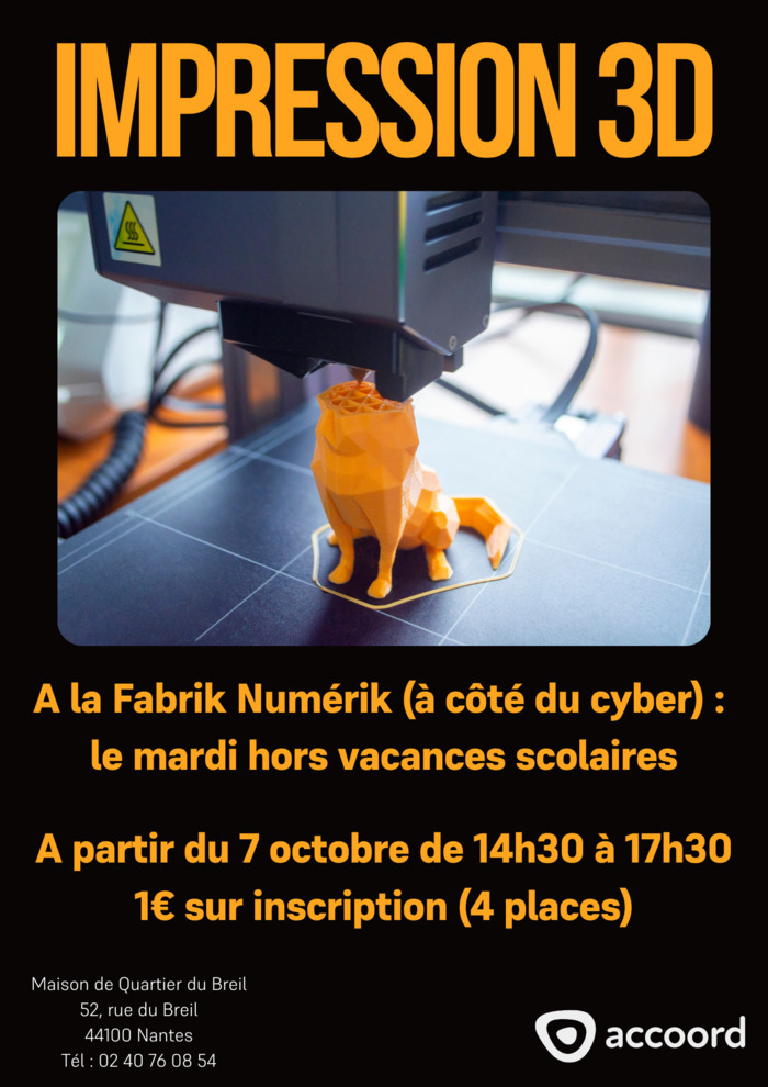 Impression 3D Maison de quartier du Breil