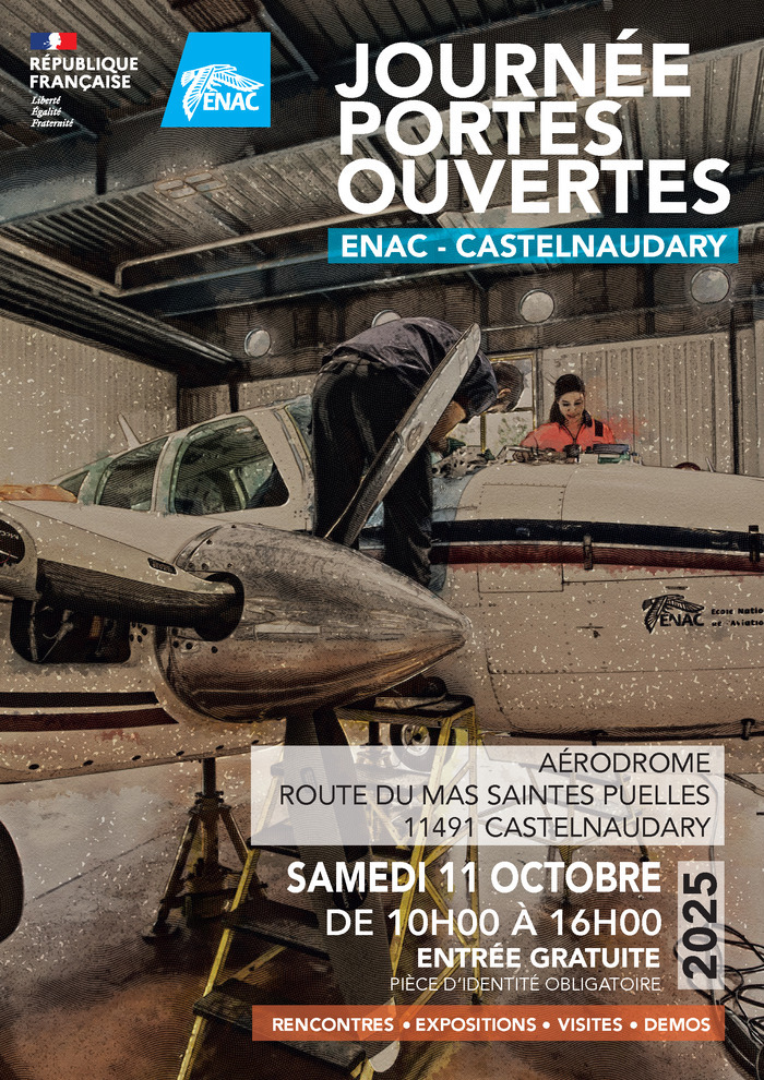 Journée Portes Ouvertes au centre ENAC de Castelnaudary Ecole nationale de l'aviation civile (ENAC) Mas-Saintes-Puelles