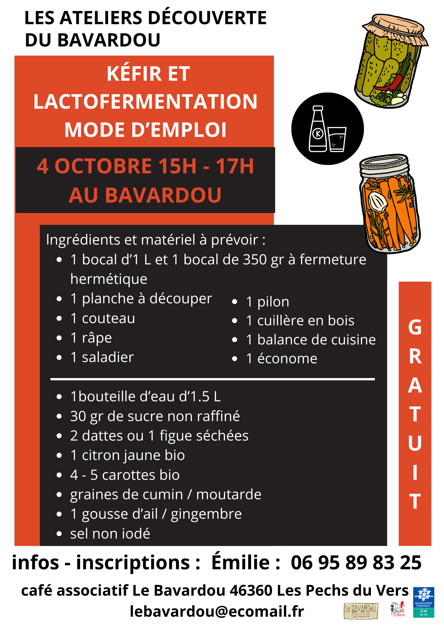 Les Ateliers Découverte du Bavardou Kéfir et lactofermentation Les Ateliers Découverte du Bavardou Kéfir et lactofermentation