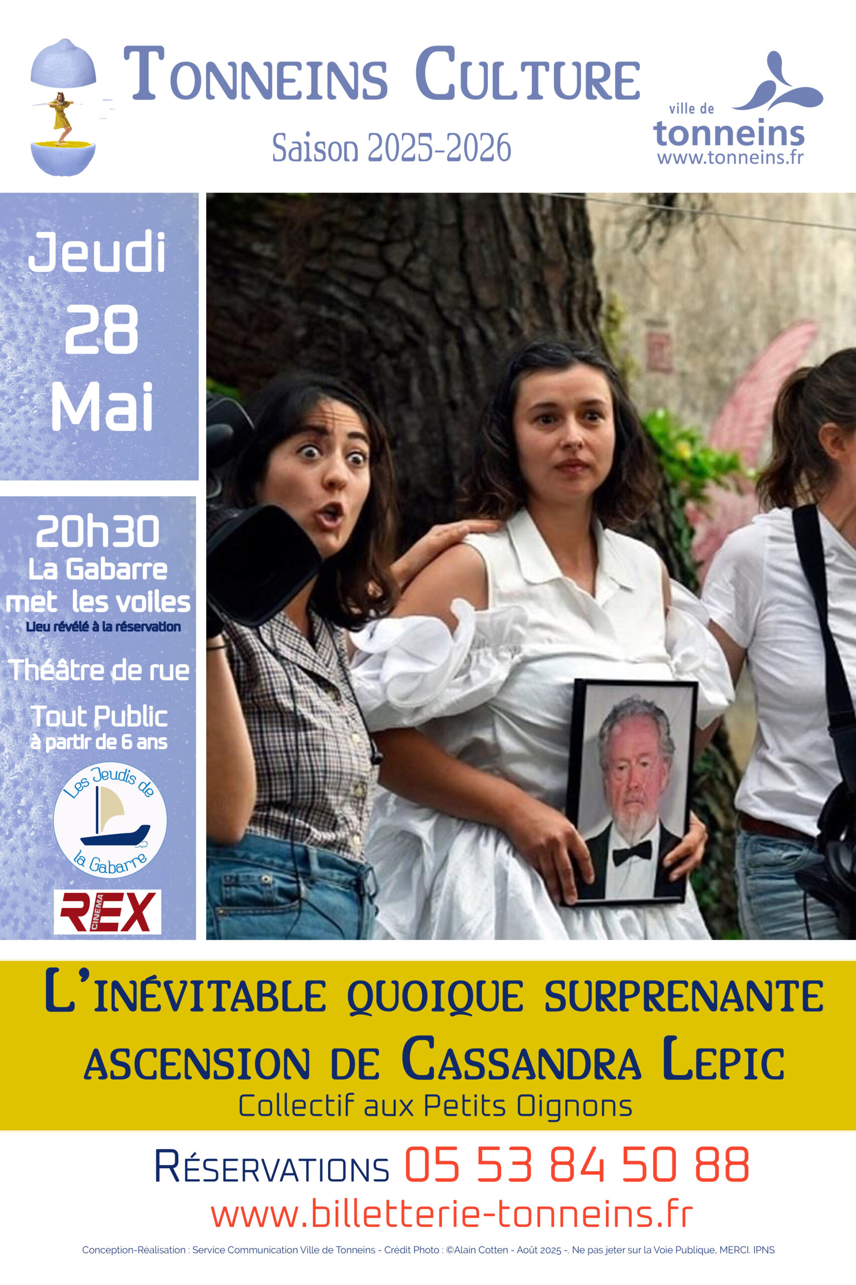 Les Jeudis de La Gabarre Théâtre de rue -"L'inévitable quoique surprenante ascension de Cassandra Lepic"