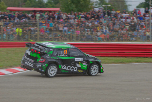Davy JEANNEY 3eme en catégorie SUPERCAR sur la SKODA Fabia WRX numéro 17 au Rallycross de Lohéac le 31 Aout 2025