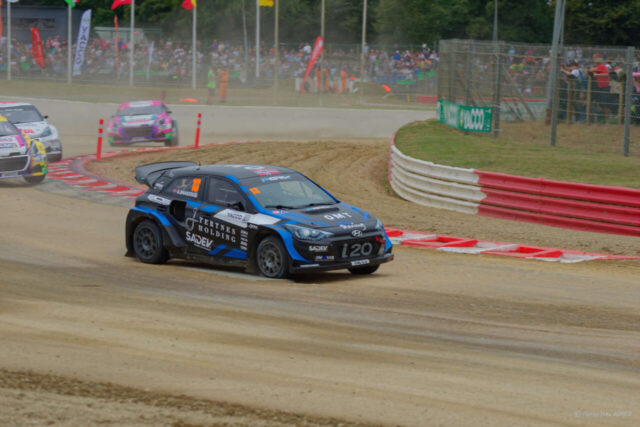 Andréas BAKKERUD 2eme en catégorie SUPERCAR sur la HYUNDAI I20 WRX numéro 13 au Rallycross de Lohéac le 31 Aout 2025