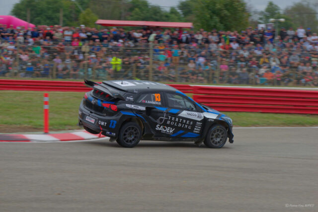 Andréas BAKKERUD 2eme en catégorie SUPERCAR sur la HYUNDAI I20 WRX numéro 13 au Rallycross de Lohéac le 31 Aout 2025