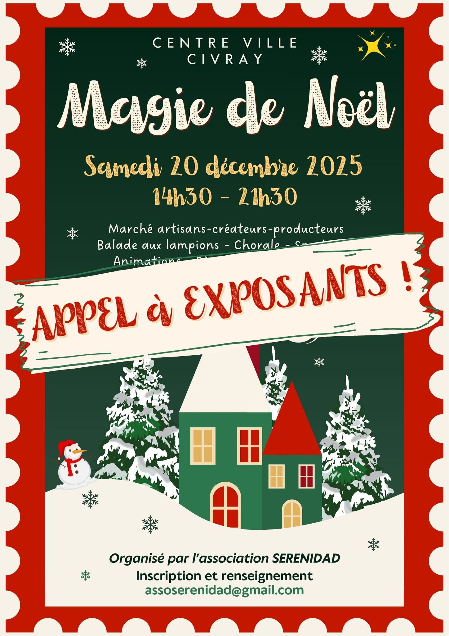 Marché de Noël de Civray Appel à Exposants