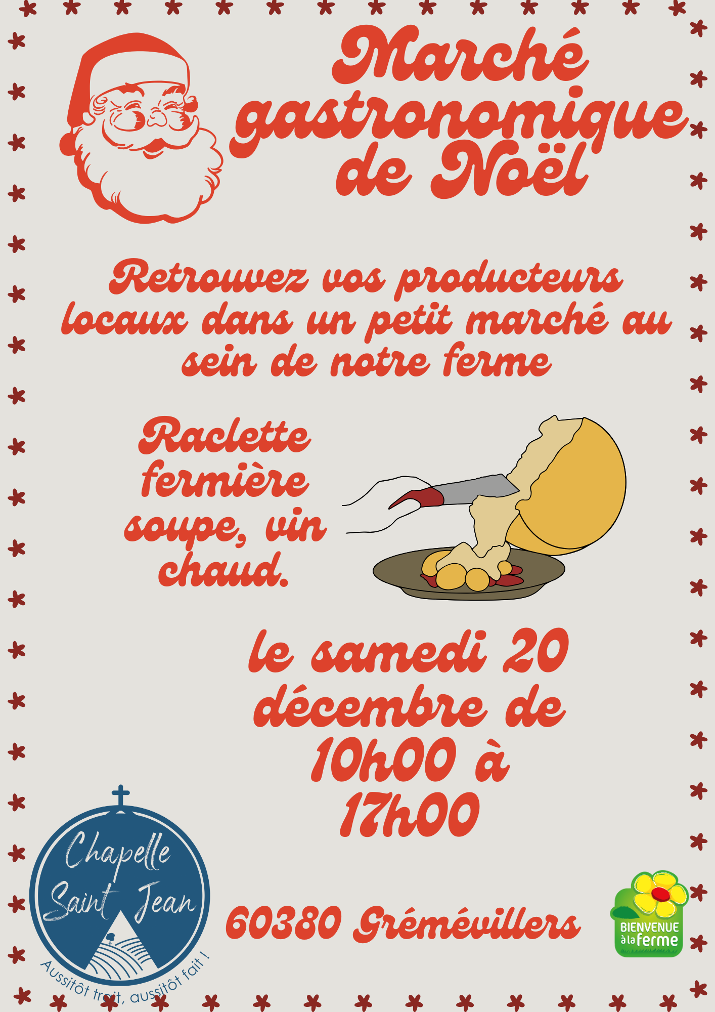 Marché de noel gastronomique à la ferme