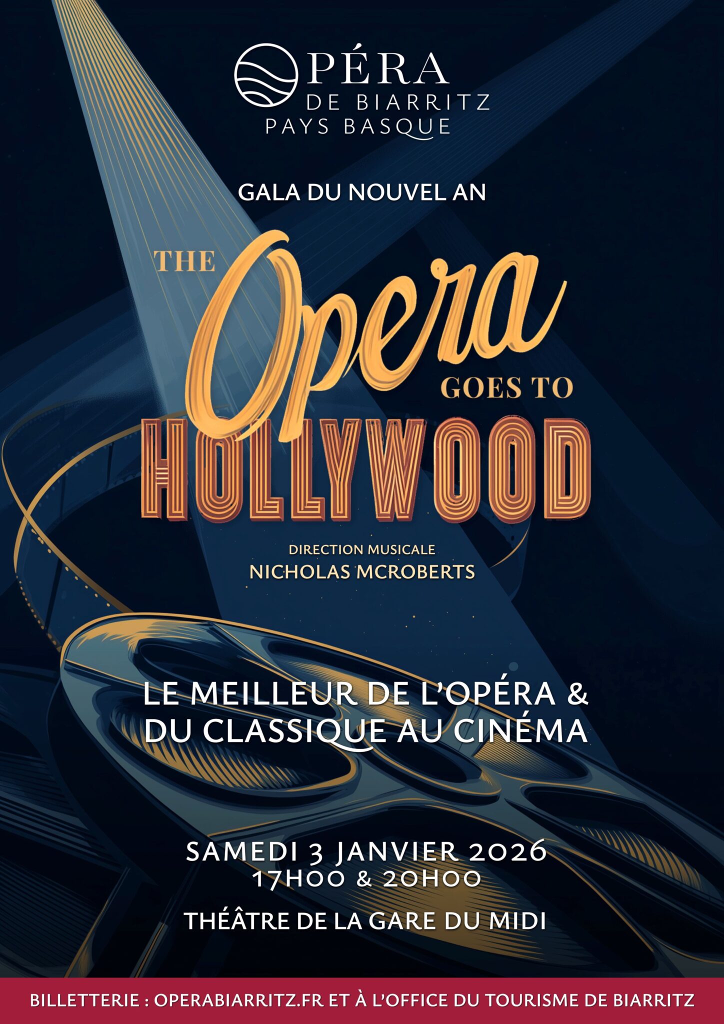 Opéra Biarritz Gala du Nouvel An "The Opera Goes to Hollywood" (1ère séance 17h)