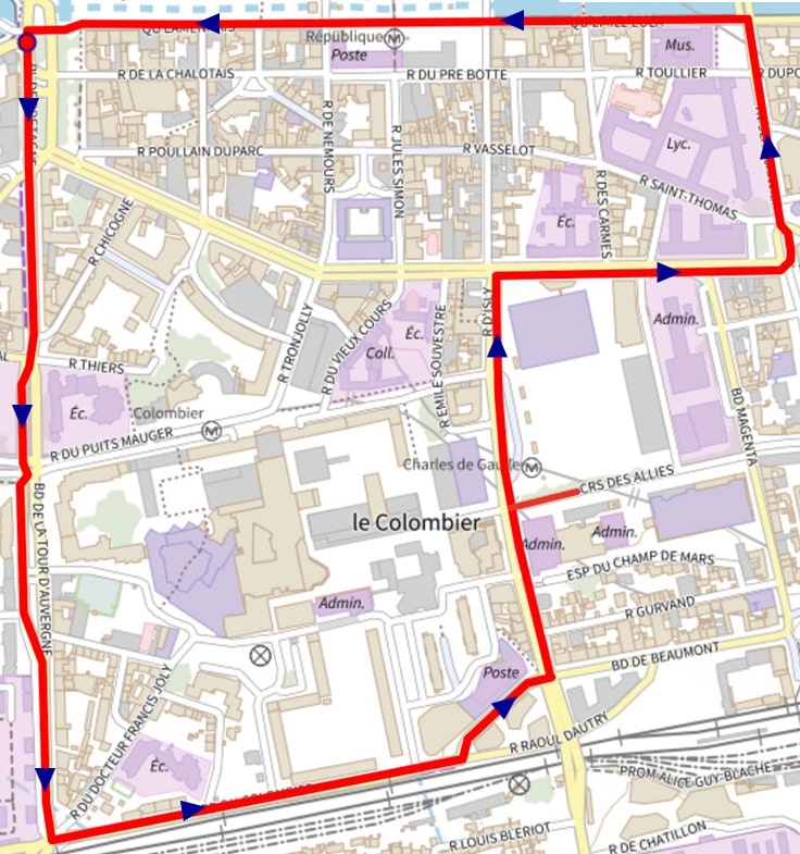 parcours manif 18 septembre