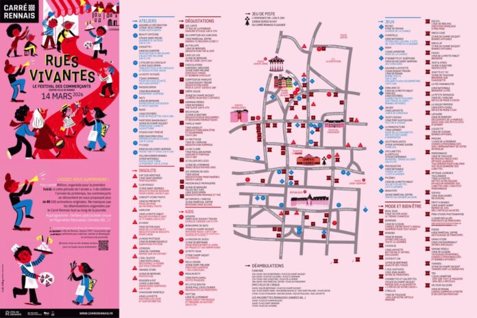 Festival Rues Vivantes Rennes centre-ville animations commerçants Carré Rennais