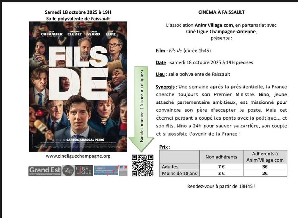 Séance cinéma à Faissault