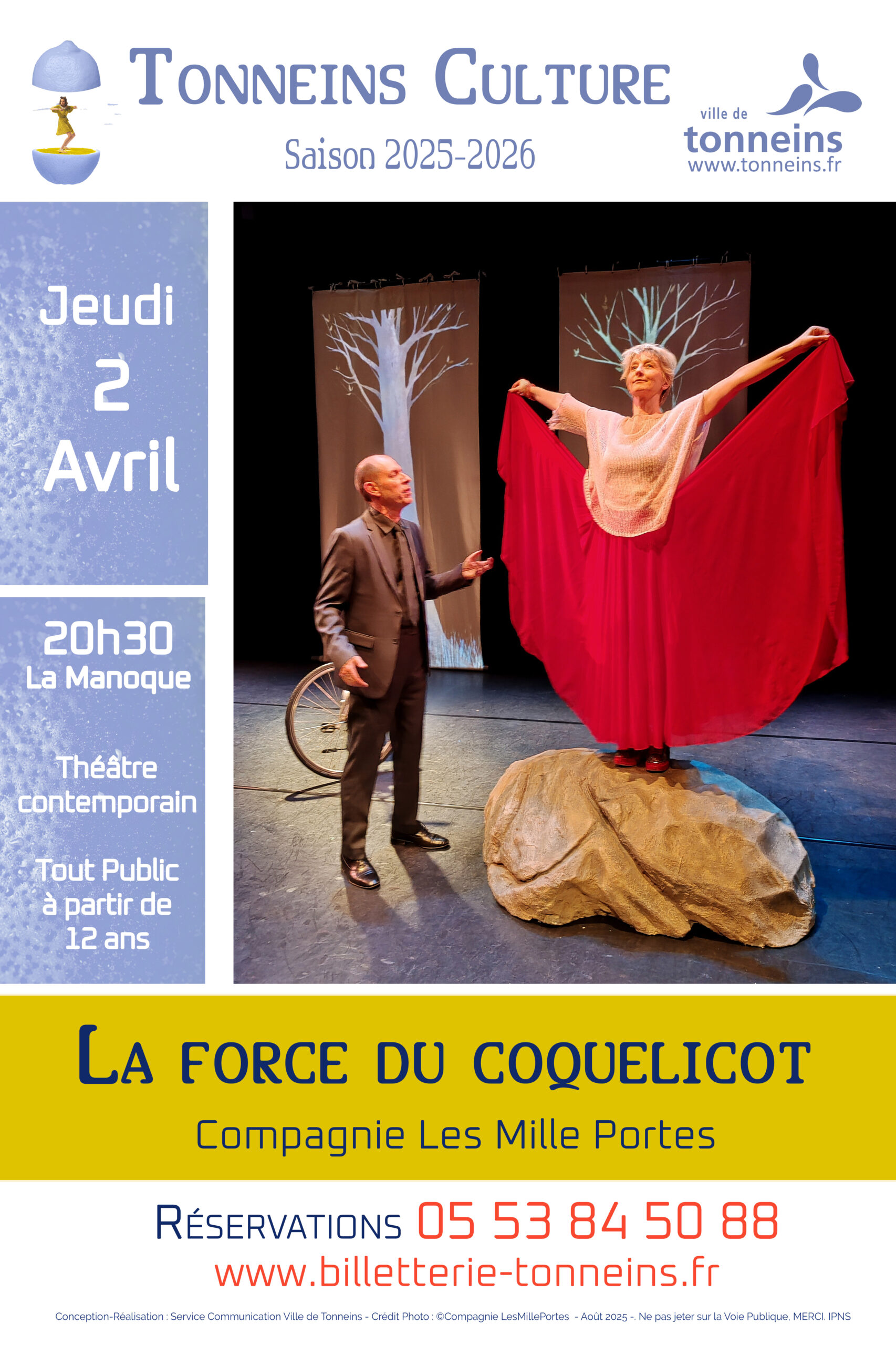 Théâtre contemporain "La force du coquelicot"