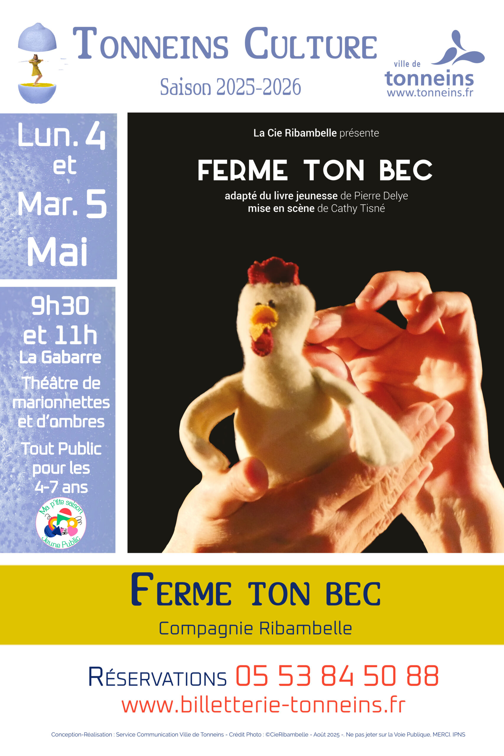 Théâtre de marionnettes et d'ombres "Ferme ton bec"