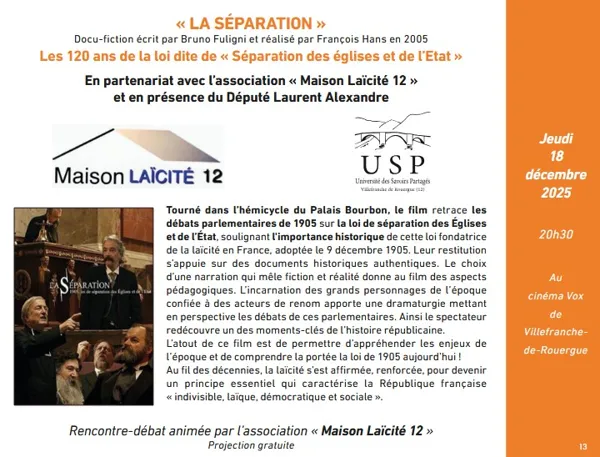 USP Ciné-débat "La Séparation"