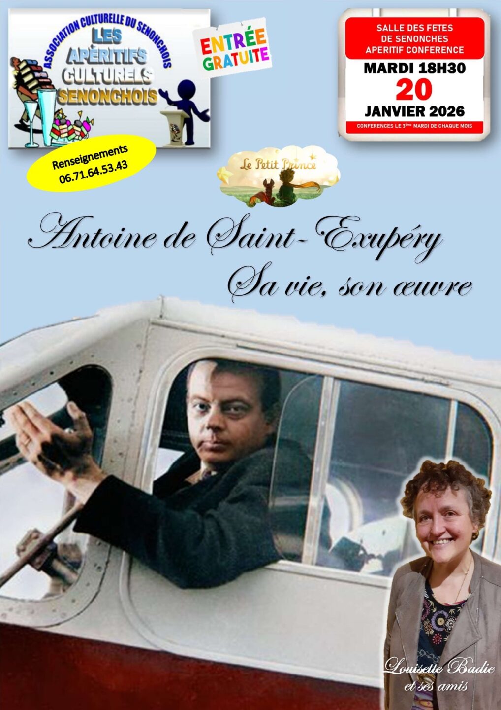 Apéritif conférence Antoine de Saint Exupery