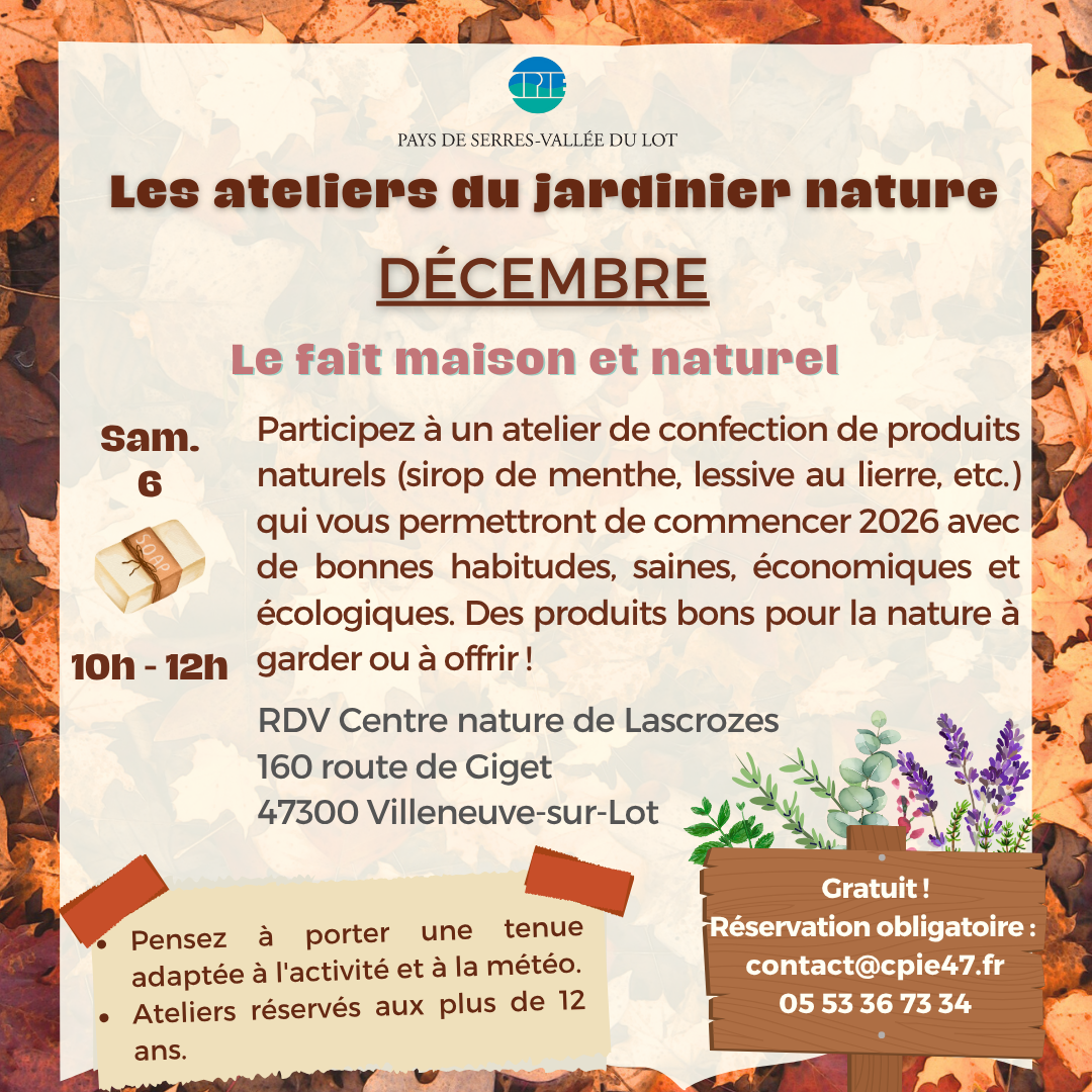 Atelier Le fait maison et naturel