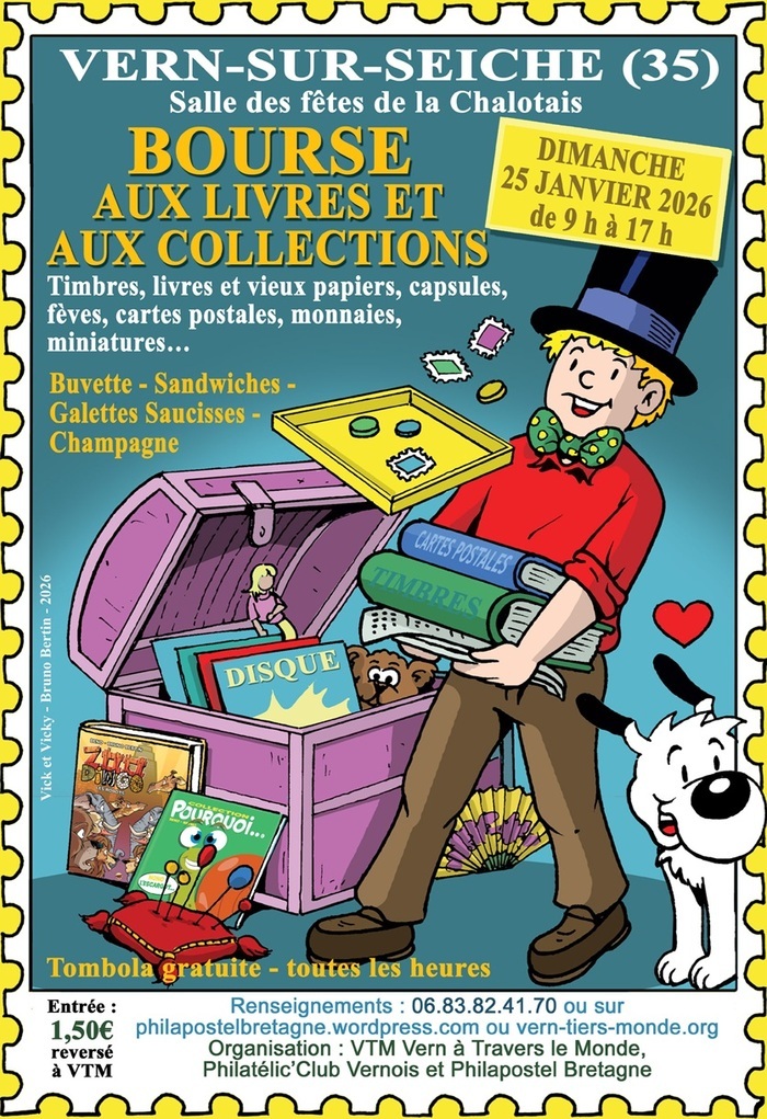 Bourse aux Livres et aux Collections Salle des fêtes de la Chalotais Vern-sur-Seiche