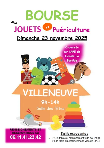 Bourse aux jouets et à la puériculture Villeneuve