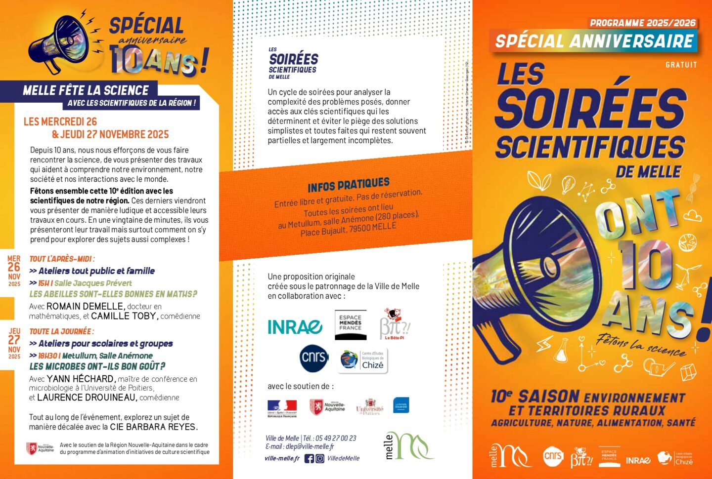 Les soirées scientifiques de Melle 10e saison