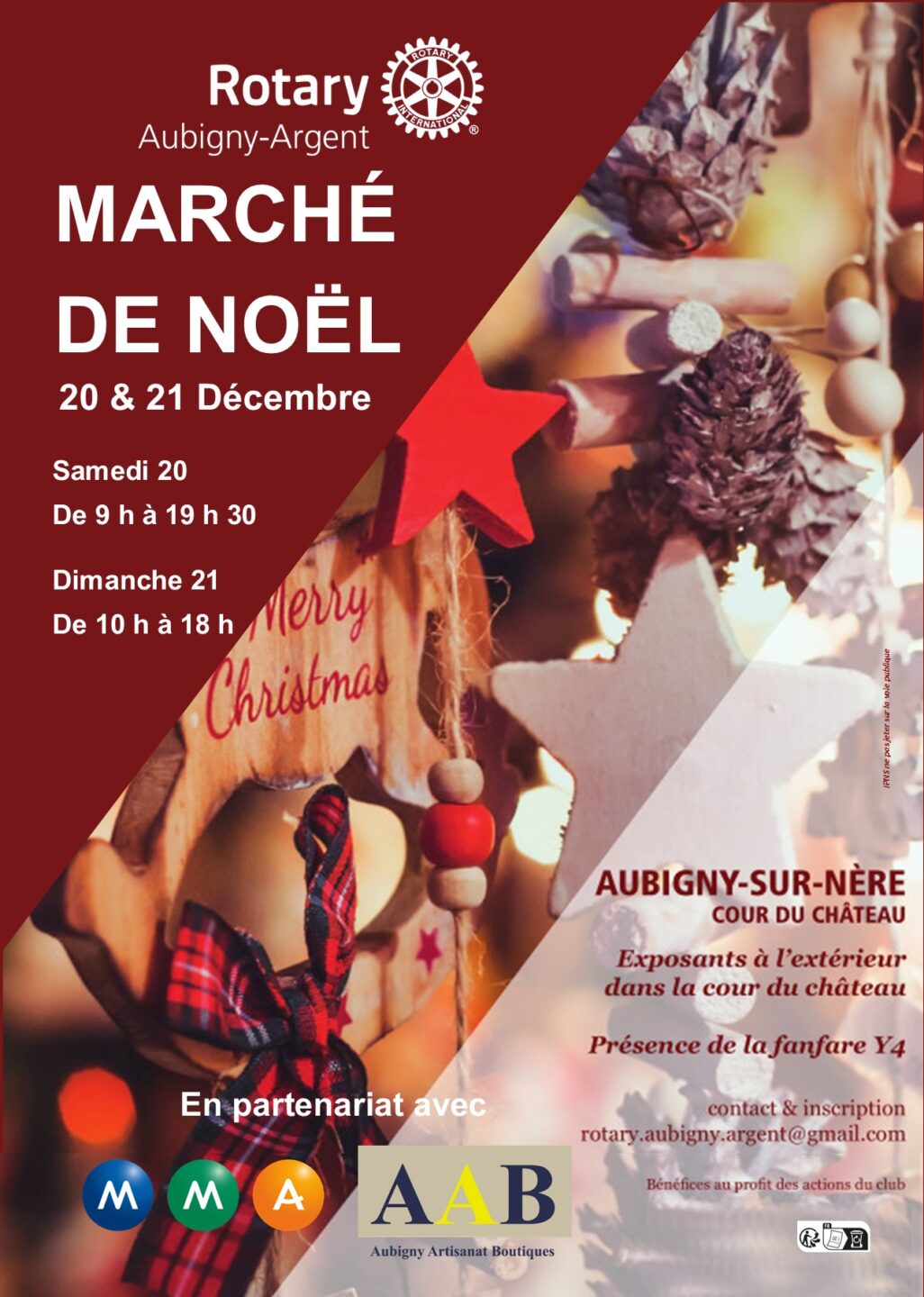 Marché de Noël Cour du château des Stuarts Aubigny-sur-Nère 2025-12-20 Marché de Noël