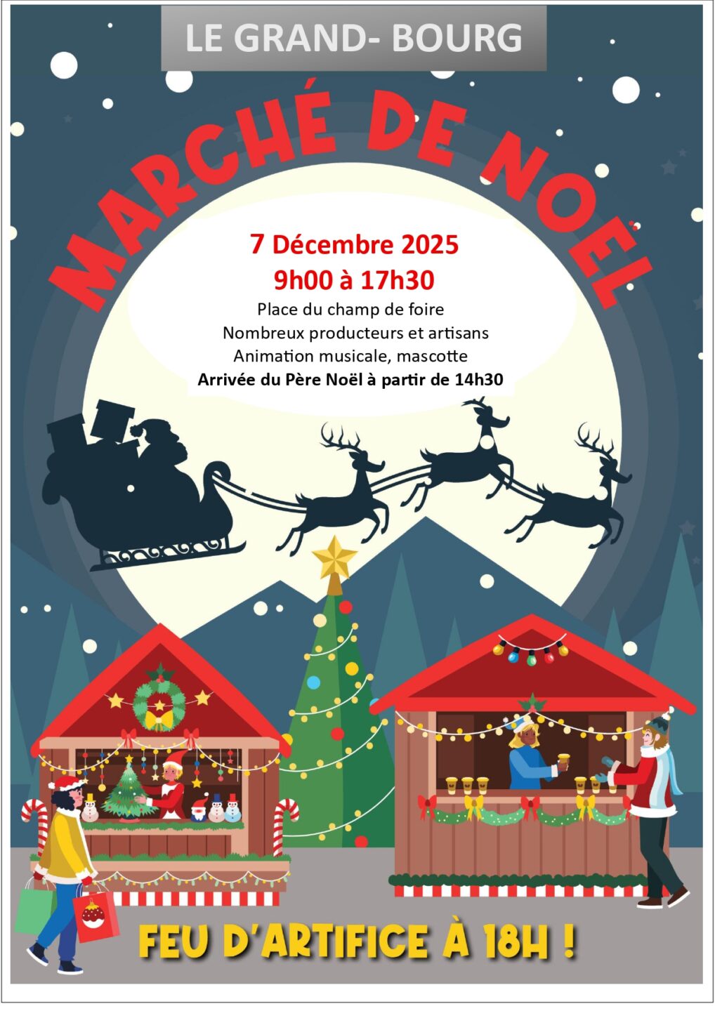 Marché de Noël Place du Champ de Foire Le Grand-Bourg 2025-12-07 Marché de Noël