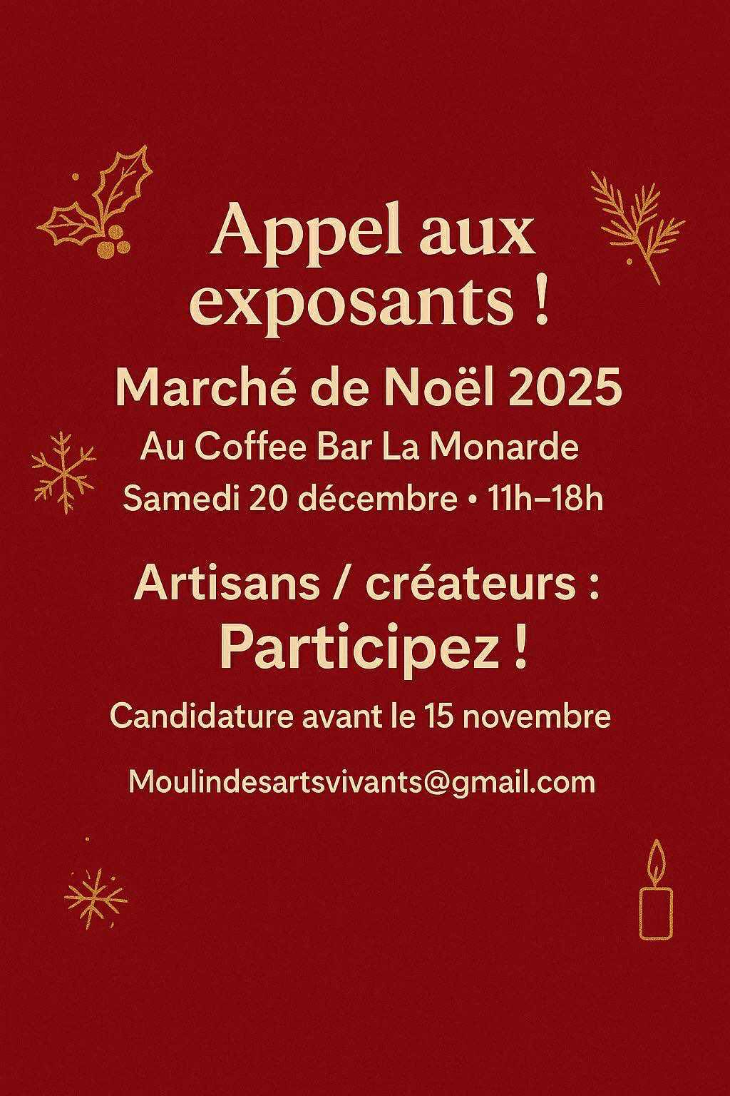 Marché de Noël au Coffe Bar La Monarde